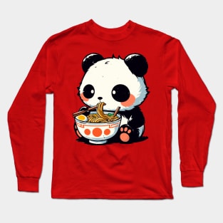 Kawaii Ramen Panda Long Sleeve T-Shirt